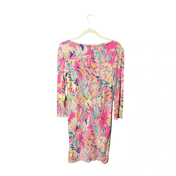 Lilly Pulitzer Devon Dress Sunken Treasure Tiki Pink - Picture 3 of 7